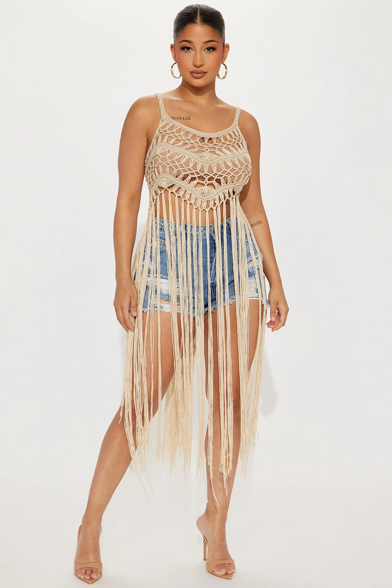 Aldari Crochet Top - Sand