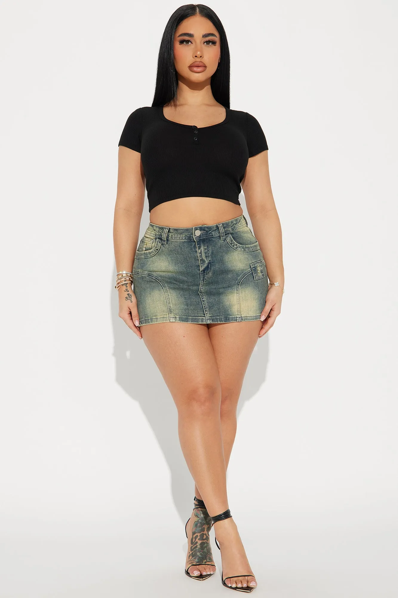Amanza Scoop Neck Top - Black