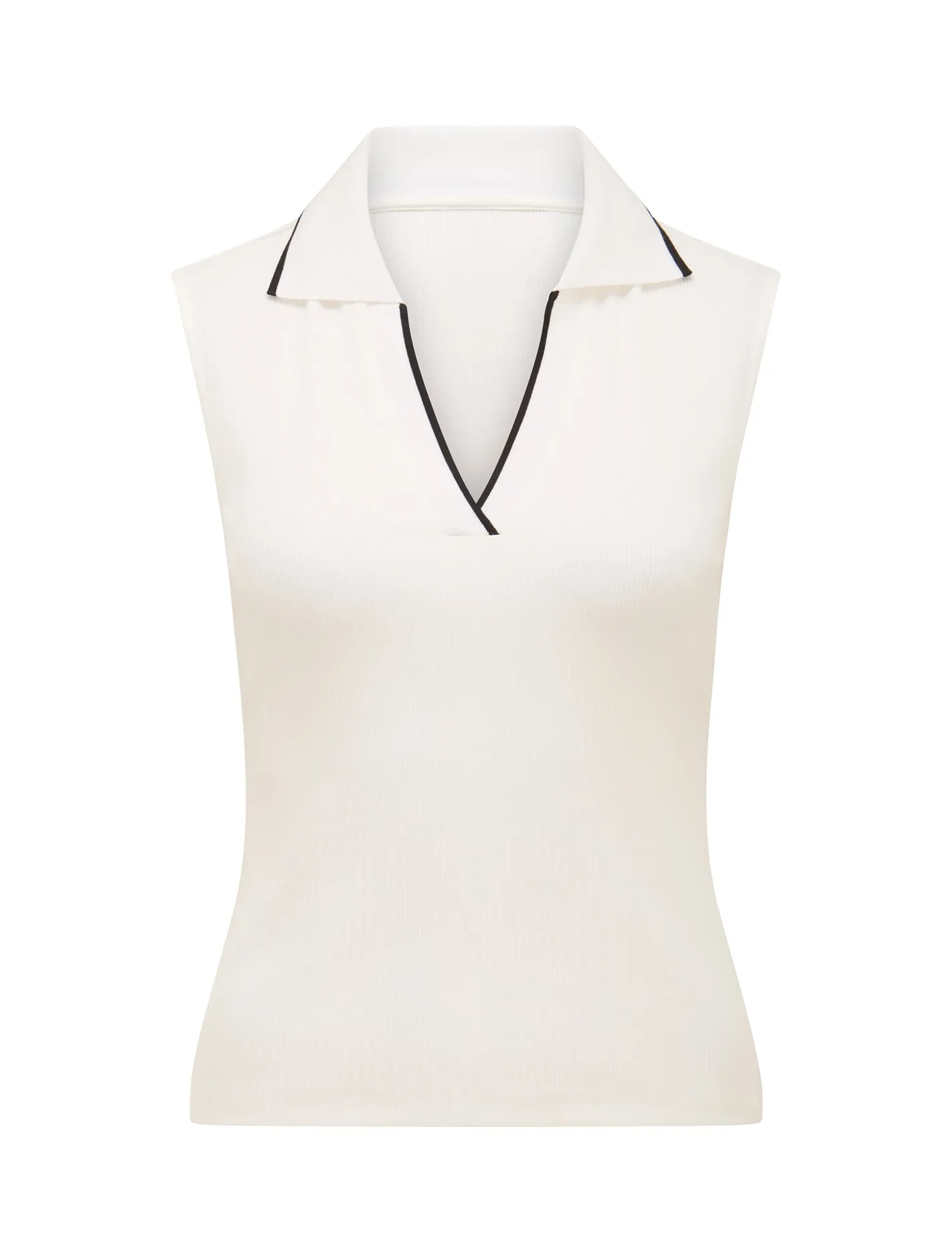 Anthea Tipped Edge Polo Top