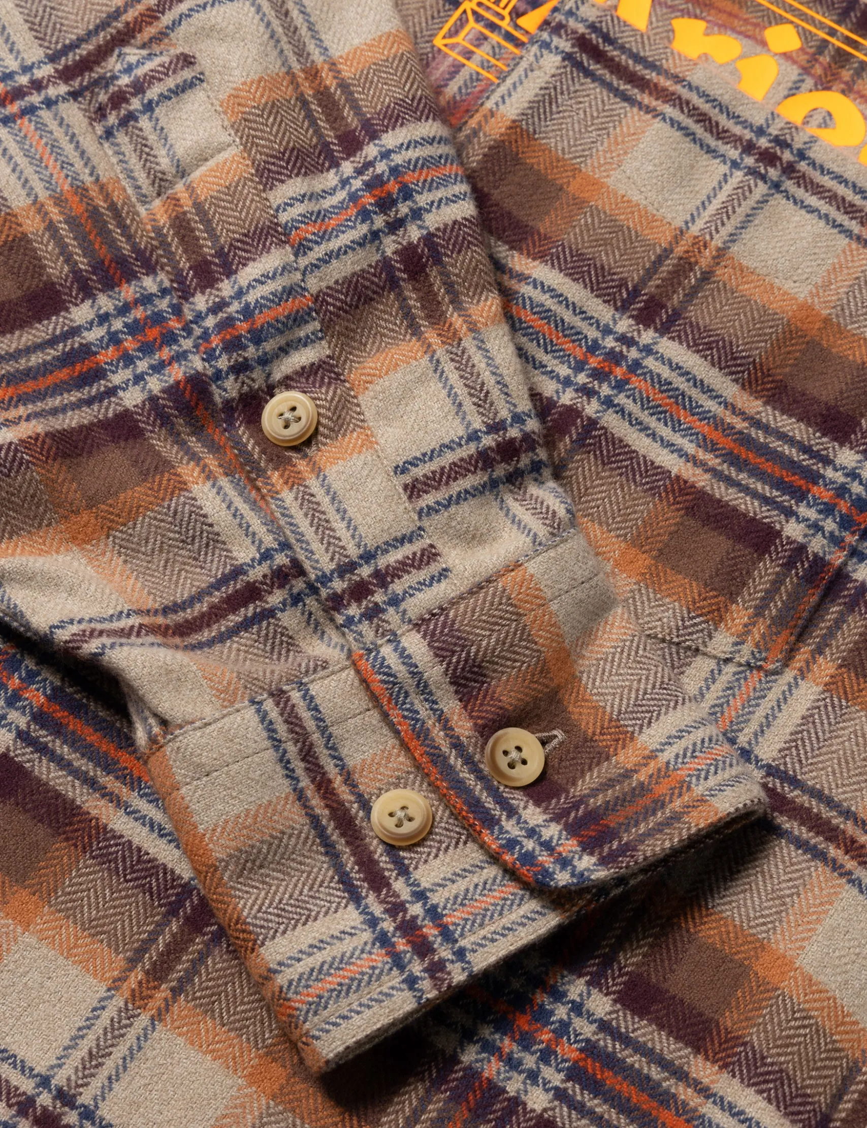 Aries Plaid Flannel Shirt - Brick Red