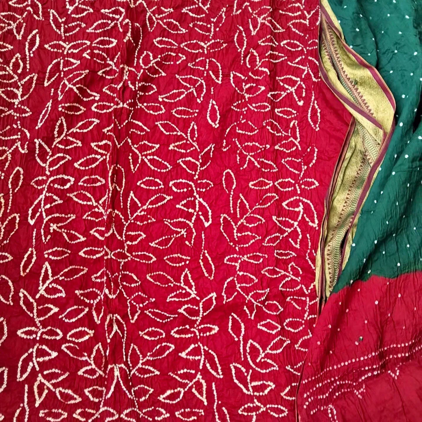 Bandhej Satin Cotton Dress Material *
