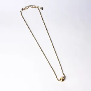Bead on Boxed Chain Necklace