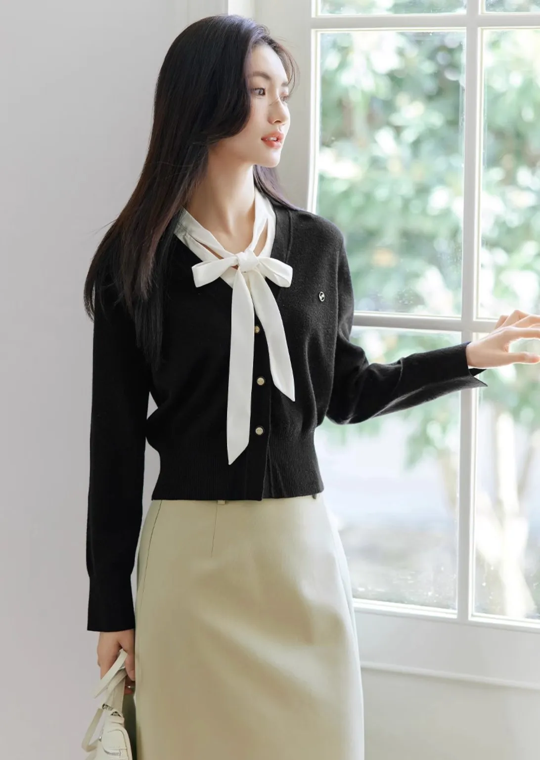 Bow Tie Knit Sweater