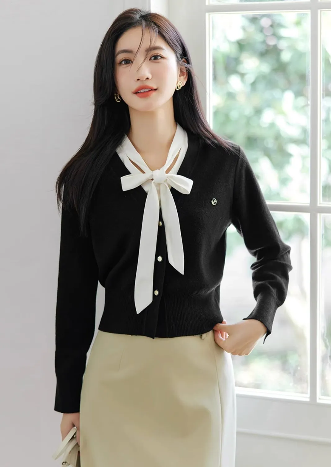 Bow Tie Knit Sweater