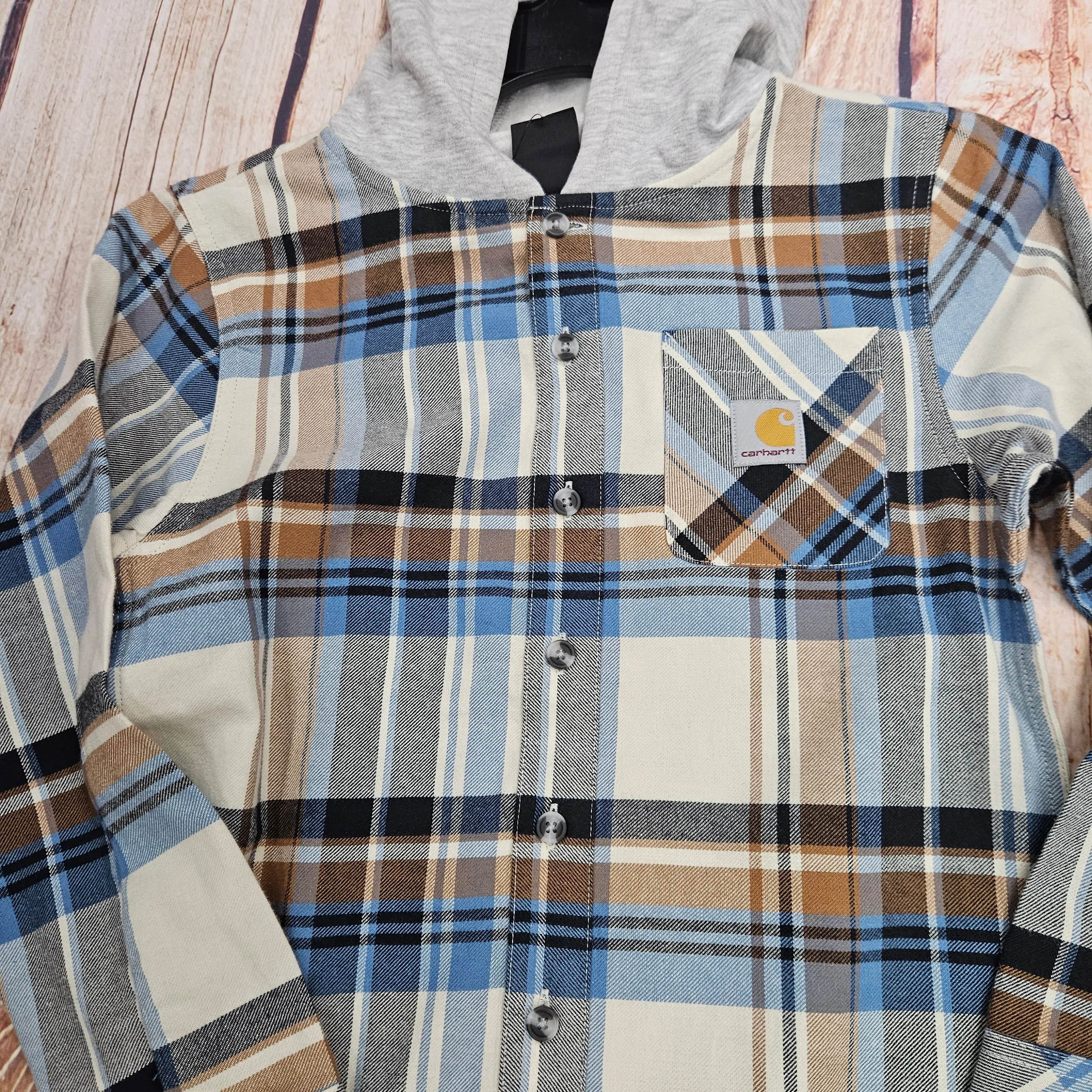 Carhartt LS Flannel Button-Front Hooded Shirt