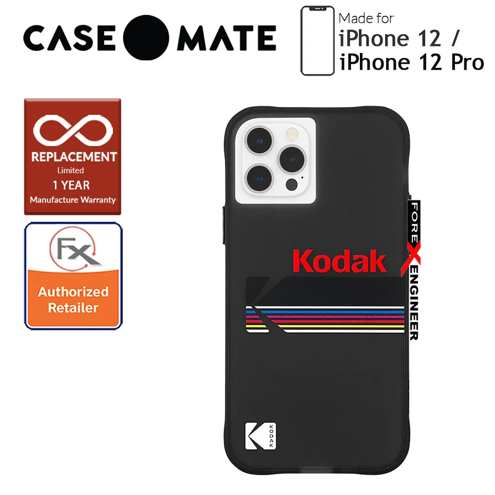Case Mate KODAK for iPhone 12 - 12 Pro 5G 6.1" - Matte Black   Shiny Black Logo (Barcode: 840171700435)