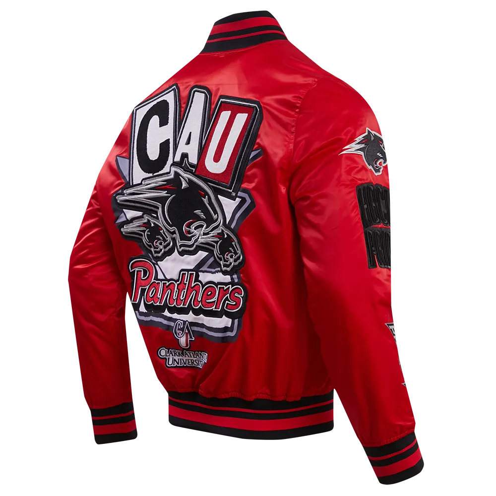 CLARK ATLANTA UNIVERSITY HOMECOMING RIB MEN'S SATIN JACKET (RED/BLACK)