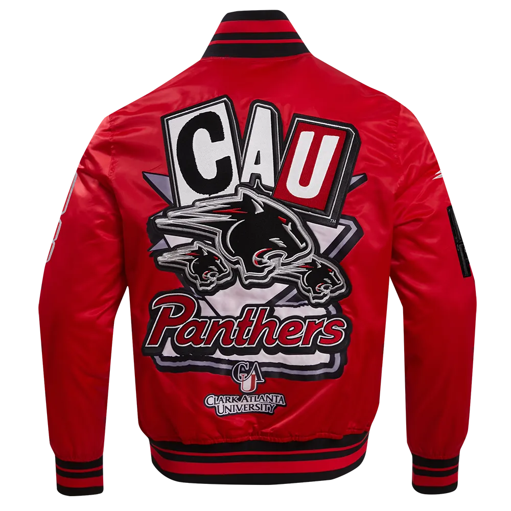 CLARK ATLANTA UNIVERSITY HOMECOMING RIB MEN'S SATIN JACKET (RED/BLACK)