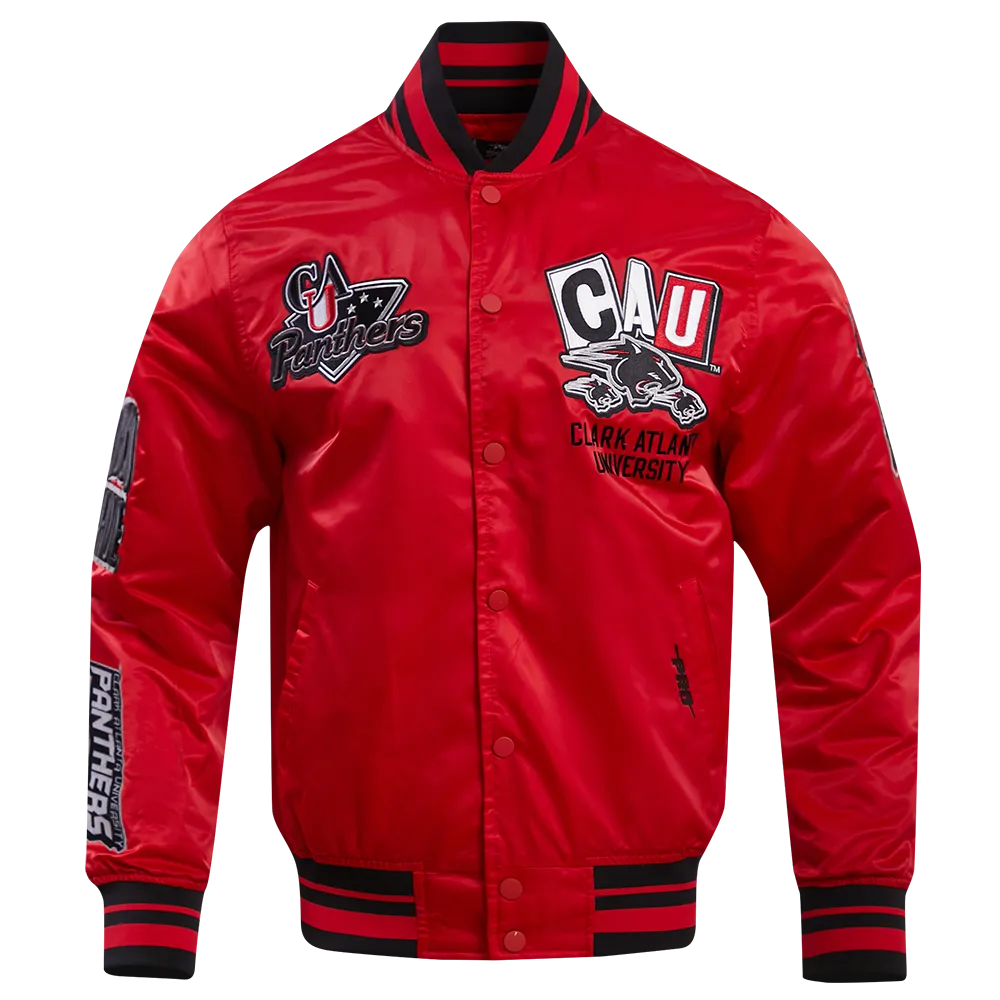CLARK ATLANTA UNIVERSITY HOMECOMING RIB MEN'S SATIN JACKET (RED/BLACK)