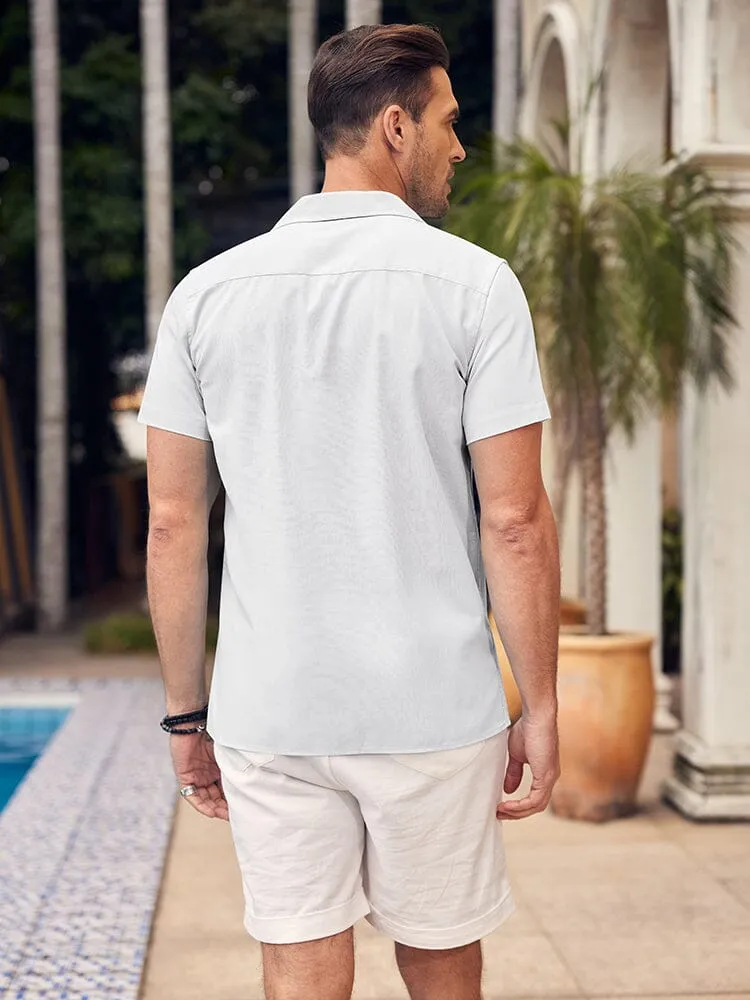 Cozy Linen Blend Lapel Shirt (US Only)