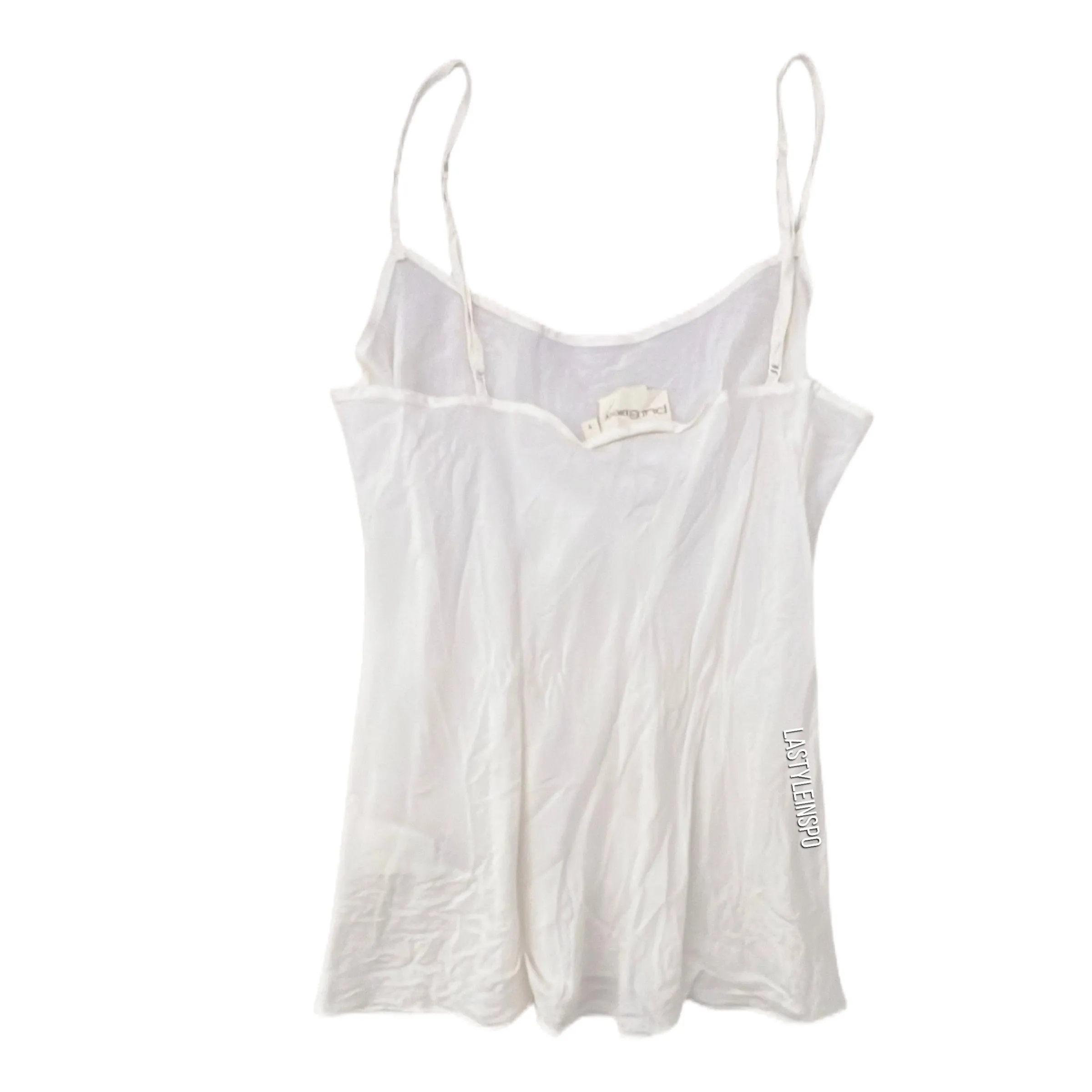 DKNY White Silky Satin Blouse XS S