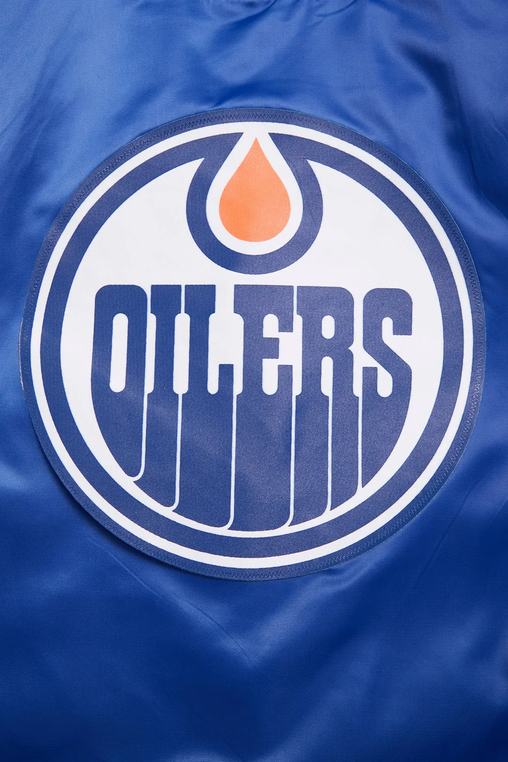 EDMONTON OILERS CLASSIC WOMEN'S SATIN JACKET (DODGER BLUE)