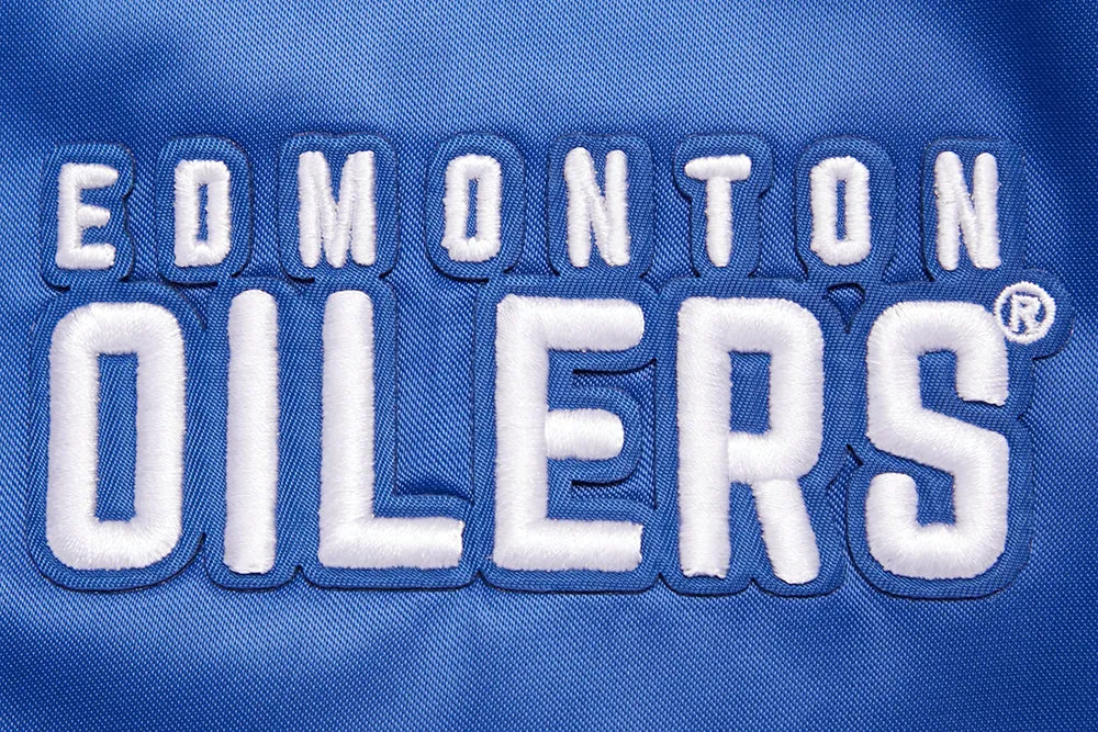 EDMONTON OILERS CLASSIC WOMEN'S SATIN JACKET (DODGER BLUE)