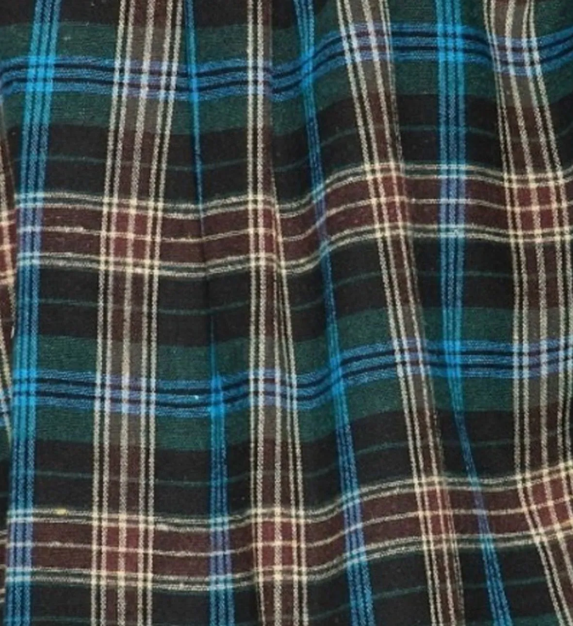 Flannel Babe Unisex Multi Blue/Green Plaid Long Sleeve Oversized Button Down Shirt