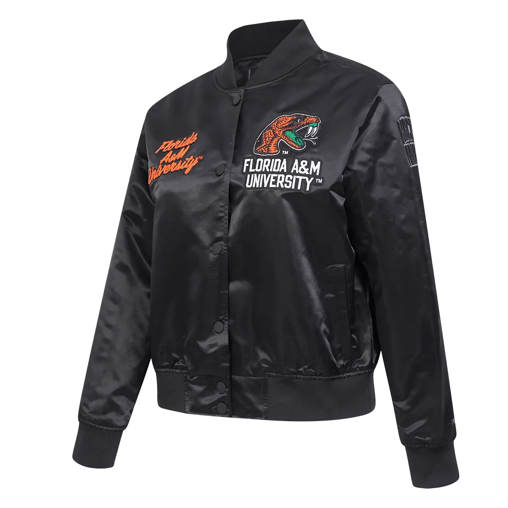 FLORIDA A&M UNIVERSITY CLASSIC SATIN JACKET (BLACK)