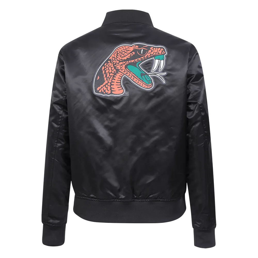 FLORIDA A&M UNIVERSITY CLASSIC SATIN JACKET (BLACK)