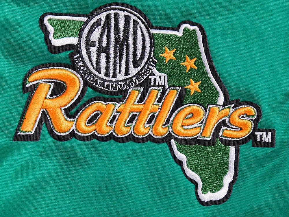 FLORIDA A&M UNIVERSTIY HOMECOMING RIB MEN'S SATIN JACKET (KELLY GREEN)