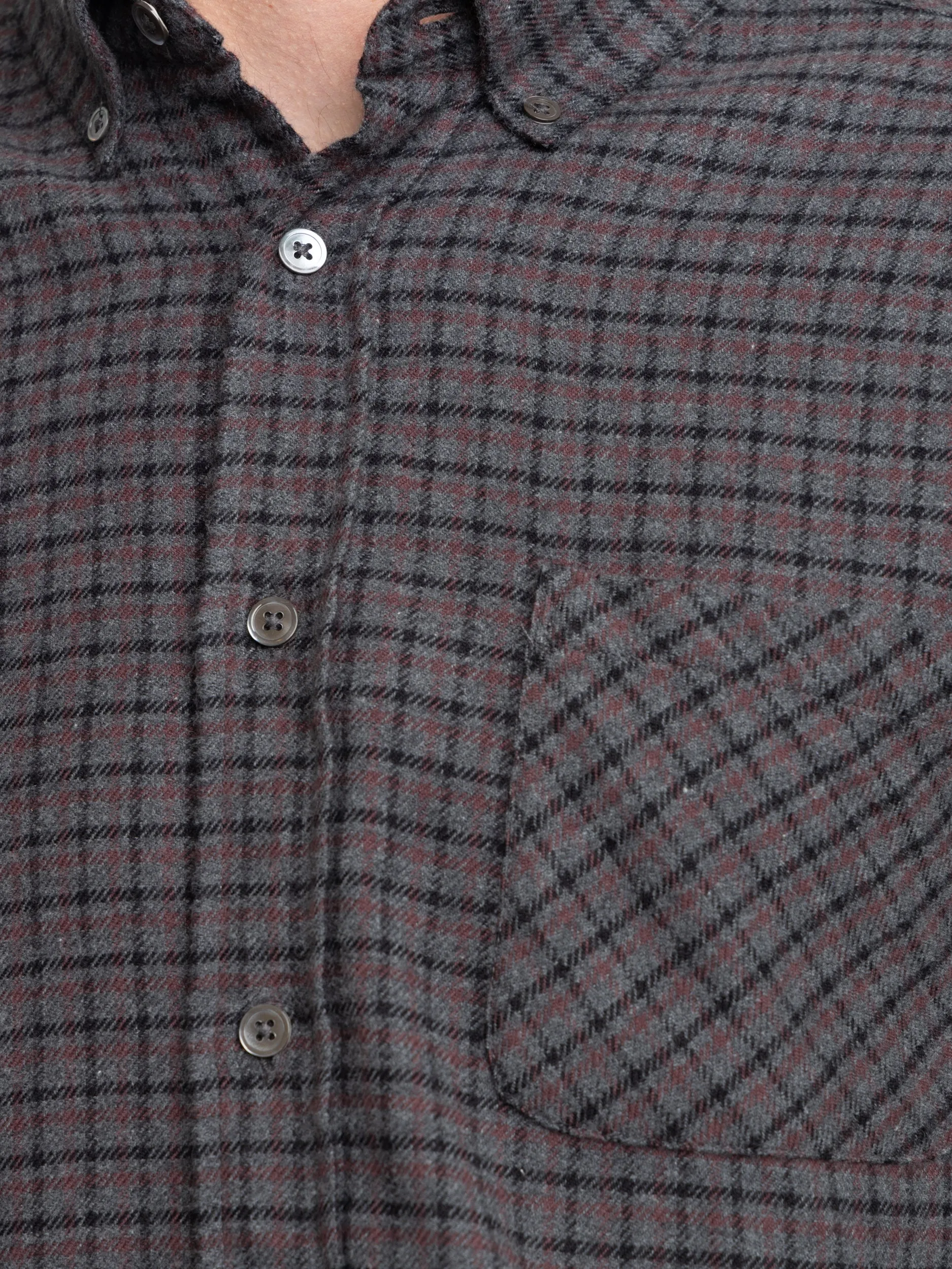 Grey/Red Plaid Porto Flannel Shirt
