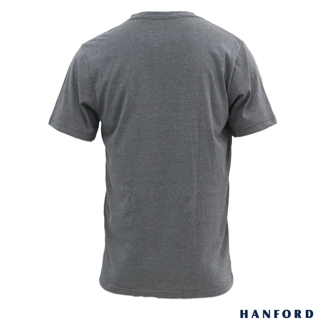 Hanford Men/Teens V-Neck Cotton Modern Fit Short Sleeves Shirt - Nimbus Gray (1PC/SinglePack)