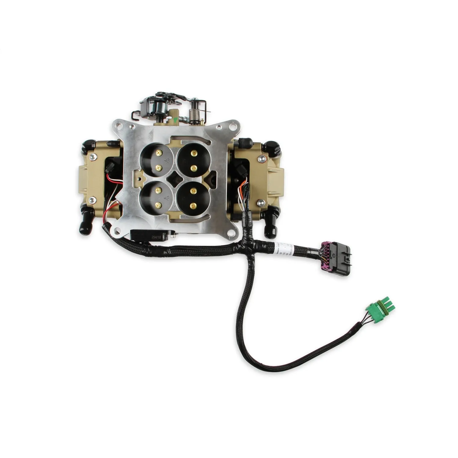Holley EFI Terminator X Max Stealth Throttle Body Fuel Injection - Square Bore - Gold - GM LS-Series