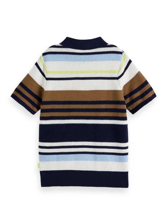 SCOTCH & SODA STRIPE KNIT POLO