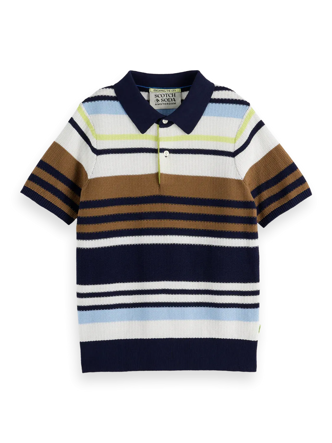 SCOTCH & SODA STRIPE KNIT POLO