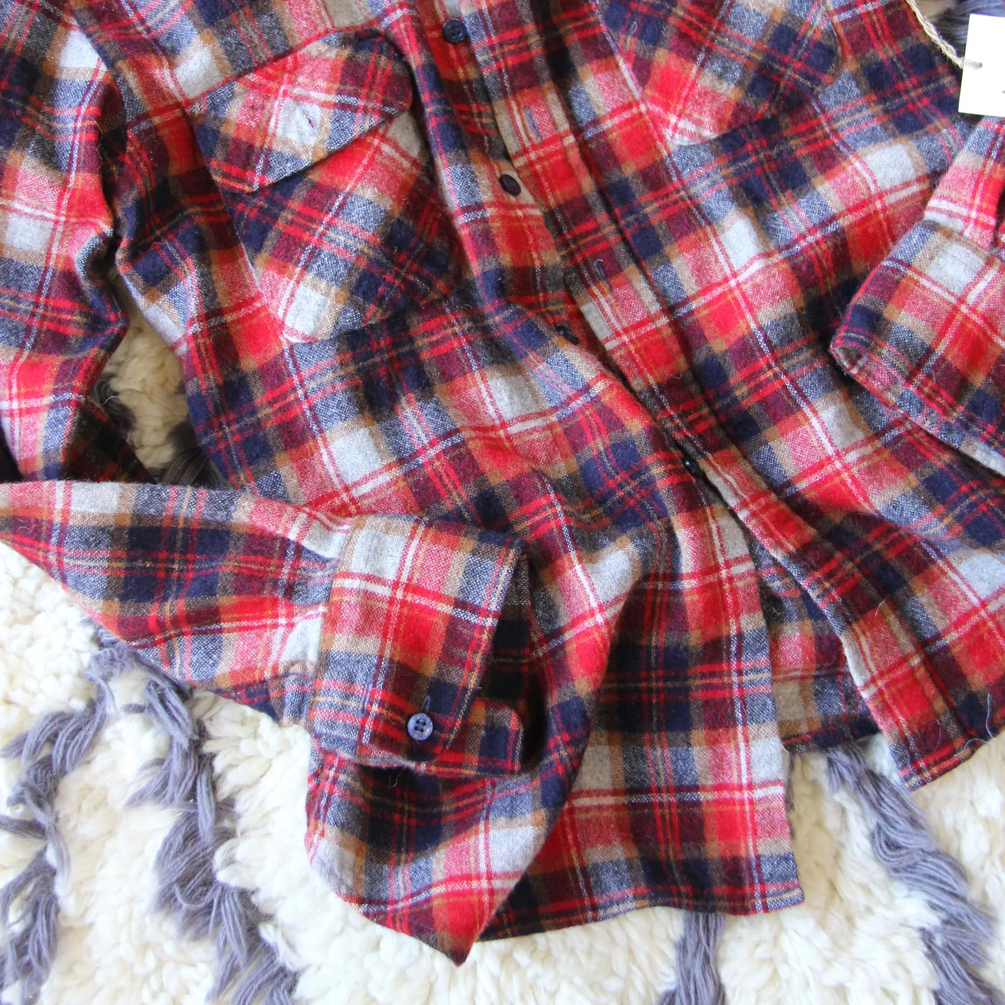 Sweet Vintage Boyfriend Plaid Shirt