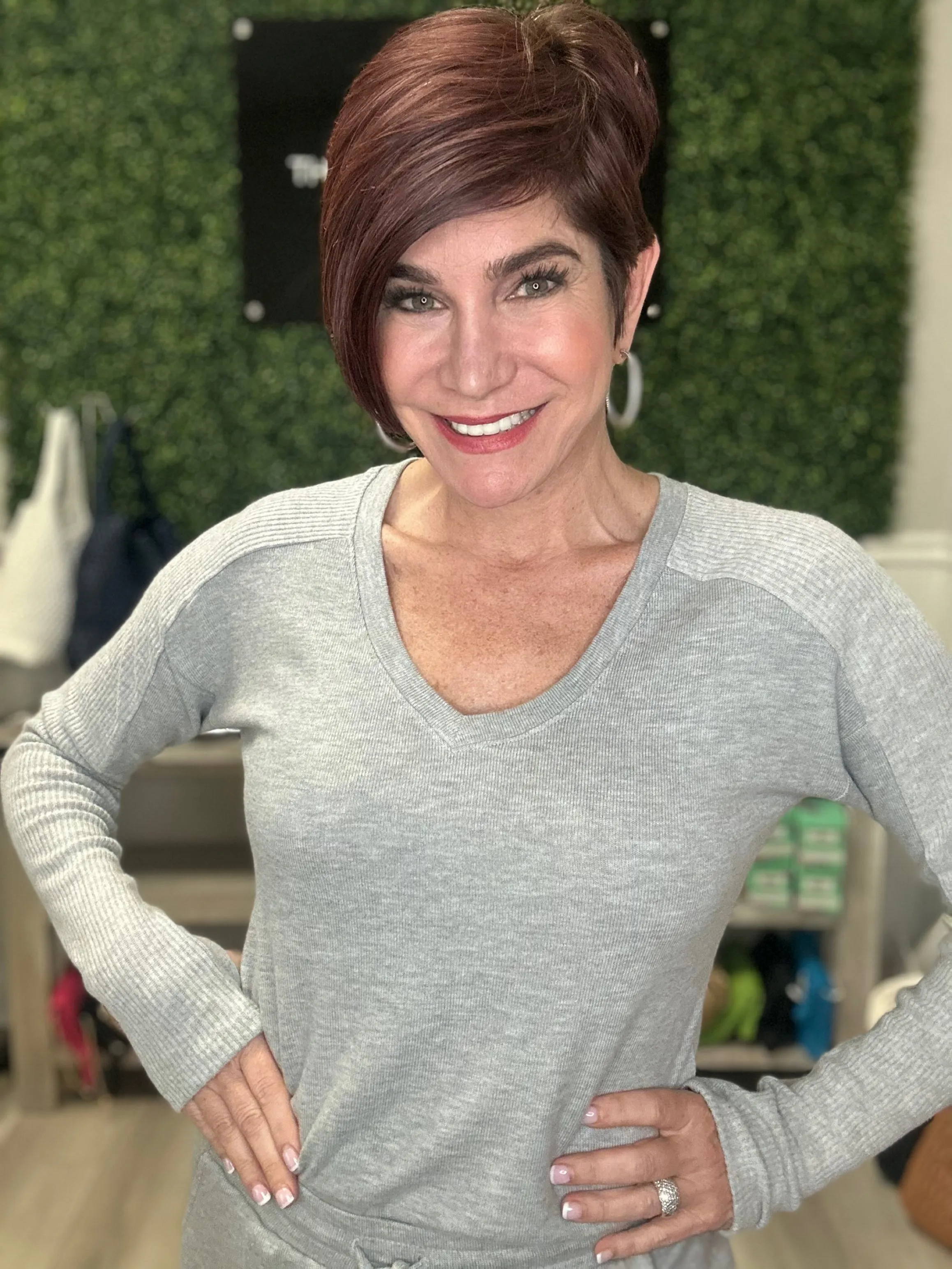 V-neck Oversized Thumb Hole Softie Top