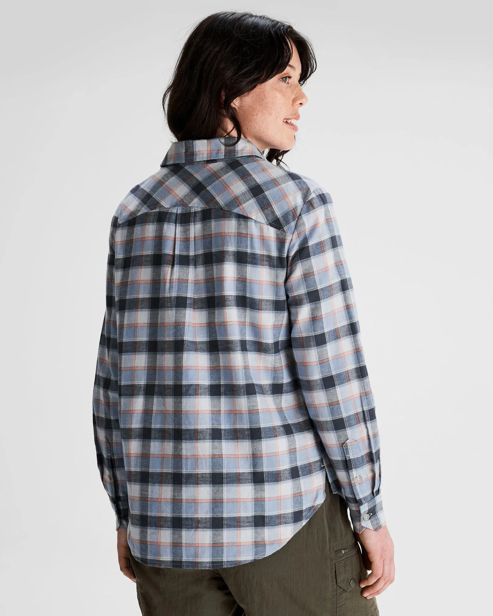 Women's Fyfe Flannel Shirt - Haze Blue Plaid