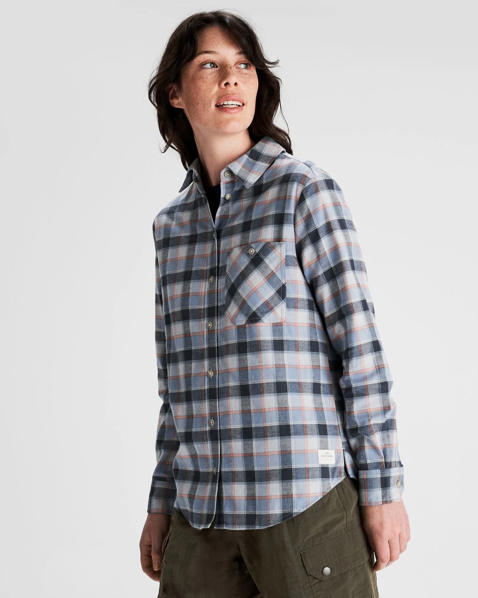 Women's Fyfe Flannel Shirt - Haze Blue Plaid