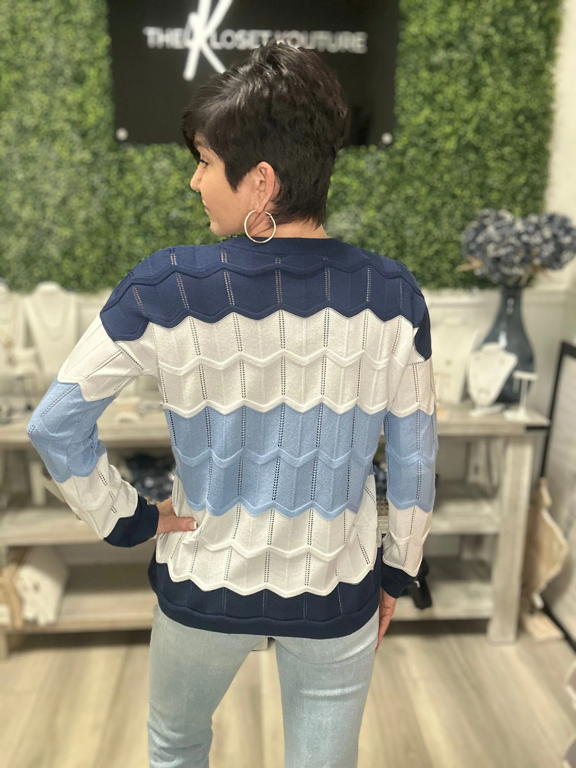 Zig Zag Scoop Neck Top